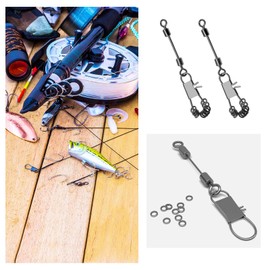 YINETTECH 30 Pieces Lightweight Leader Rings Fly Fishing Trout Fishing Line Leader Tips Stainless Steel Small Tackle Fishing Tool Accessories 2 mm 25 lb