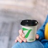 16 oz Compostable Paper Cups with Black Dome Lids and