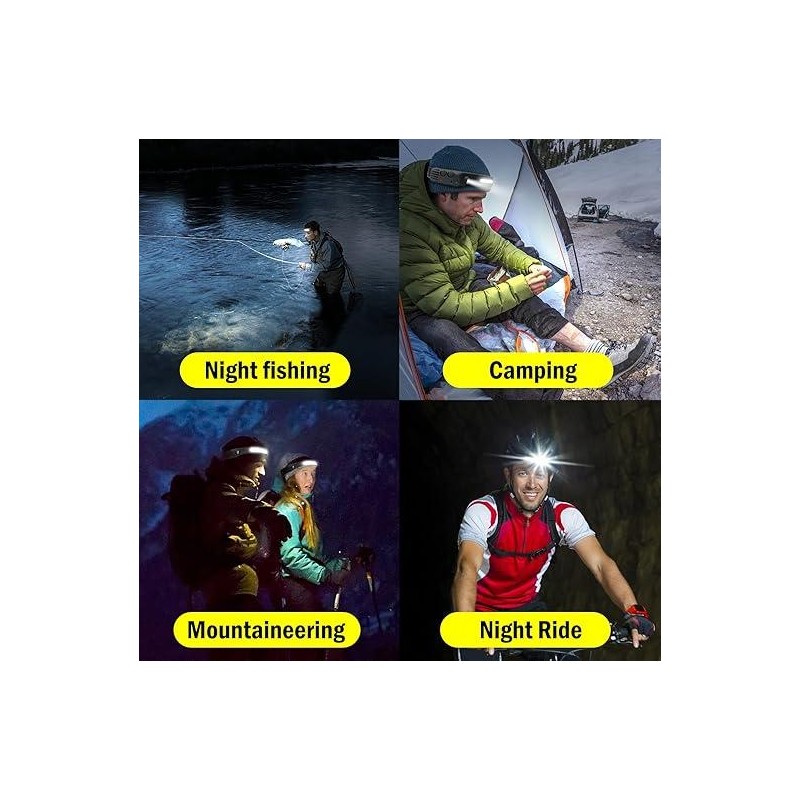 LED Headlamp Rechargeable ( 3Pack/ 2Pack/1Pack )- 230° COB Super