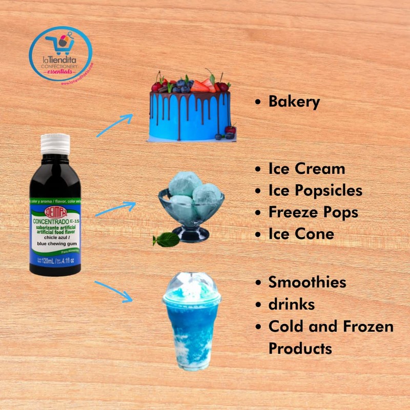 Deiman Artificial Food Flavoring Blue Chewing Gum Concentrate E-15 (4