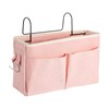 CHUNLINLAODA Canvas Bedside Hanging Storage Pockets Dorm Bed Organizer with