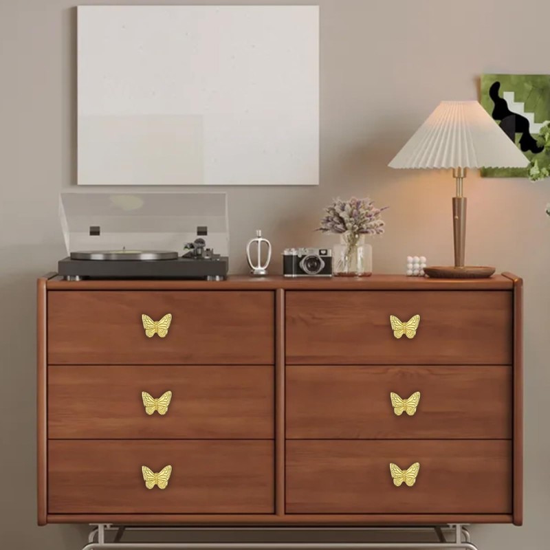 Savagrow 12PCS Butterfly Drawer Knobs, Zinc Alloy Pulls Knobs for