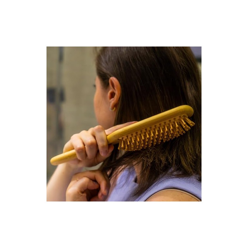 EcoGreen® - Cepillo de Bambú Cuadrado, con cerdas naturales de