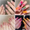 Fcozpjk Silicone Brush for Ombre Nail Art, 2Pcs Reusable Gel