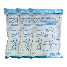 Cinnamoroll Delicious Vita C 1000 tablets + 100 tablets (strawberry flavor, peach flavor / 3 bags) / 시나모롤 맛있는비타C 1000정+100정 (딸기향.복숭아향 / 3봉지)