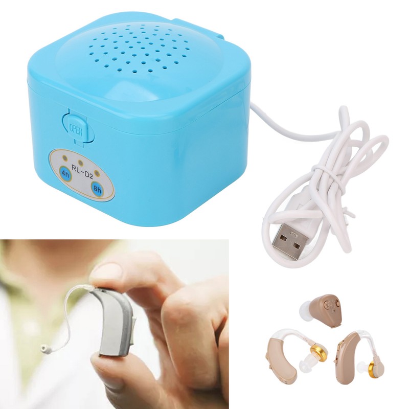 Hearing Amplifier Dryer Dehumidifier Electronic Automatic USB Blue Timer Hearing