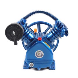 3HP 175PSI Air Compressor Pump Head 2200w Air Compressor Pump Motor Head Blue V-Type Dual-Cylinder Air Compressor Pump Head Air Compressor Piston Pump Exhaust Cylinder Cast Iron Compressor Head Pump