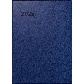 BRUNNEN Pocket Diary Model 731 (2025), 2 Pages = 1 Week, A6, 176 Pages, Plastic Cover, Dark Blue