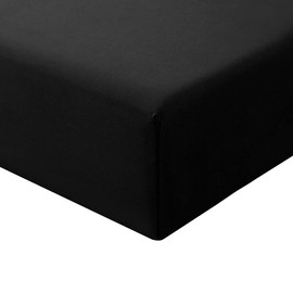RUIKASI King Fitted Sheet Deep - Black Bottom Sheet for Kingsize Bed with 40cm 16 Inches Extra Deep Sided Pocket, Soft Microfiber Bedsheet Ultra Deep Fit with Mattress