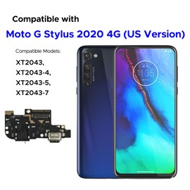 for Moto G Stylus 2020 Charging Port Replacement Kit, Moto G Stylus 2020 XT2043, XT2043-4 Dock Board USB-C Connector, with Toolkit & Instruction Manual