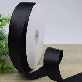 CC wonderland zone 1 Inch Black Satin Ribbon Rolls(25mm Wide x 91m Long) for Gift Wrapping,Crafting,Florist