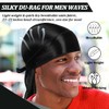 Pack of 2 Silky Durag for Men, Premium Satin Do