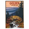 Lantern Press 24x36 Inch Giclee Print, Golden, Colorado, Waterfall and