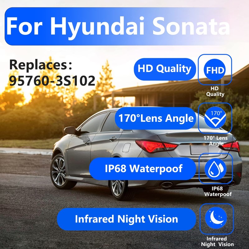 LEVANLIGHT Rear View Reversing Backup Camera Compatible with Hyundai Sonata