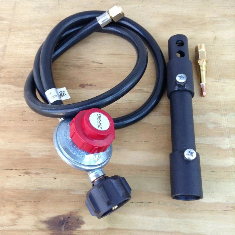 LAREDOS BLACKSMITHS FORGE PROPANE BURNER WITH 4'HIGH PRESSURE REGULATOR(0-20PSI) 27000