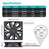 Wathai 140mm x 38mm Case Fan 12V Exhaust Fan Dual