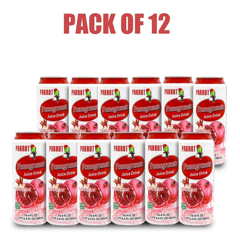 Parrot Brand Pomegranate Juice Drink 16.4 fl. oz.(Pack of 12)