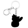 DUOWEI Cute Acrylic Yorkshire Terrier Keyring Puppy Pets Key Ring