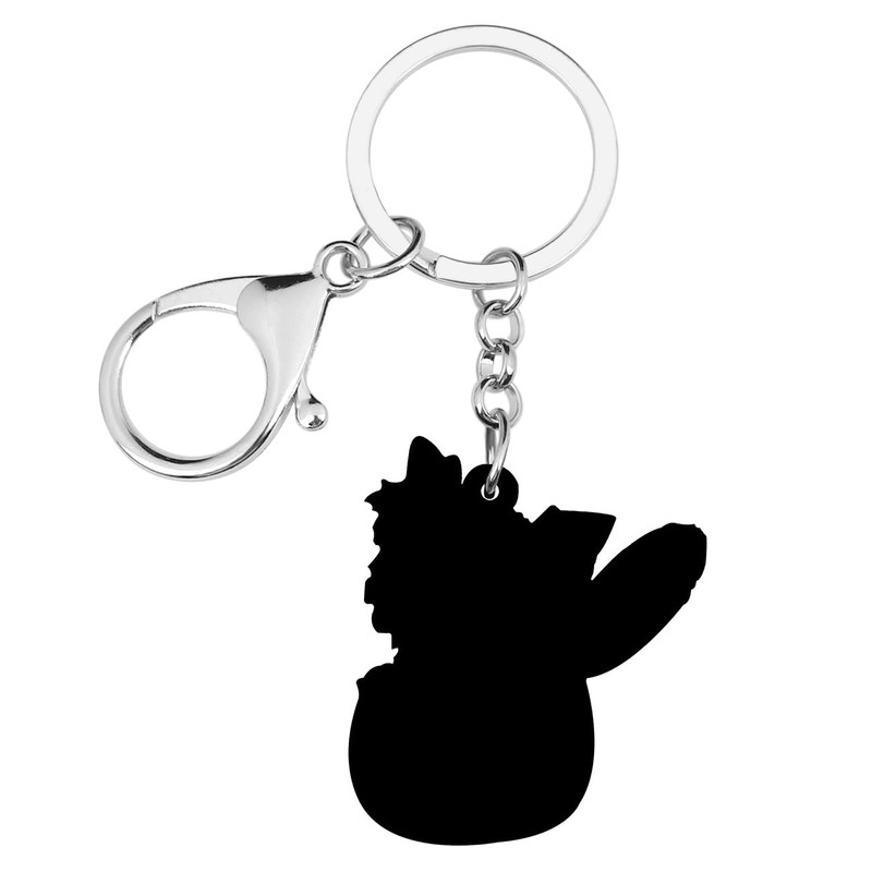 DUOWEI Cute Acrylic Yorkshire Terrier Keyring Puppy Pets Key Ring