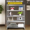 5 Tier Stainless Steel Shelving 47.5x18 Inch Heavy Duty Rack
