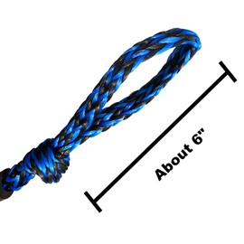 Boat Tow Rope for Watersports，Heavy Duty 60FT 3K, Lines for Towable Tubes,Blue and Black