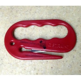 Q'Straint & Velcro QSTRAINT Q5-7590 RED EMERGENCY SEAT BELT CUTTER WITH VELCRO CUTS TIEDOWN STRAPS