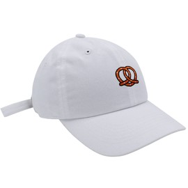 JPAK Pretzel Baseball Cap Embroidered Cotton Dad Hat - Snack White