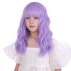 Edivd Kids Light Purple Wig Short Purple Wig with Air