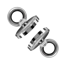 Kspowwin 2020 Super Strong Magnetic Hook, Max Load Capacity: 66.1 lbs (30 kg), Diameter 1.3 inches (3.2 cm), Strong Magnet, For Office/Work, Outdoor/Wall Hanging, Pack of 2