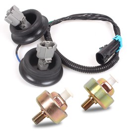 Muge Racing Dual Knock Sensors with Wiring Harness Kit 12589867 12601822 213-3521 for Chevy GM LS1 LS6 LQ9 4.8L 5.3L 6.0L 8.1L