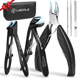2026 Toenail Clippers for Thick & Ingrown Nails, Professional Nail Clipper Set with Pedicure Tool, Super Sharp Fingernail Cutter with Catcher, Podiatr