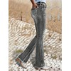 AprPith Women Mid Waisted Bootcut Jeans Zip Stretchy Slim Casual