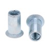 M6 Blind Rivet Nuts, Countersunk Head, Grooved Round Body, Open-Ended