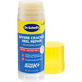 Dr. Scholl's Bálsamo reparador de talón agrietado, 2.5 onzas, con 25% de urea para pies secos agrietados, cura e hidrata para pies saludables