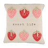 Mud Pie Strawberry Crochet Pillow