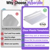 12 PCS 12 x 18 Inches Clear Quilting Template Plastic