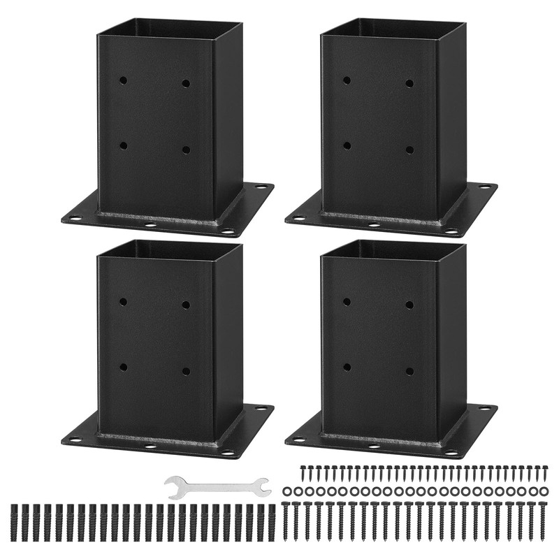 VEVOR 6x6 Post Base 4 Pcs, Inner Size 5.6x5.6 inch