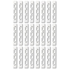INIBUD Pillar Classic Block Parts Compatible Foundation Plate Roof Triangular Pillar White (24pcs)