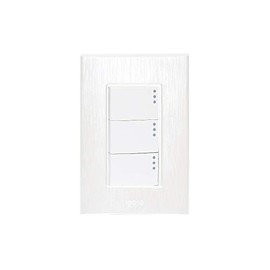 iGoto PS515-PE Placa de 3 Módulos, Perla + 3 Apagadores de 1 Módulo, Style,,, pack of/paquete de 1