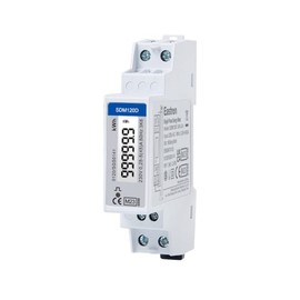 EASTRON SDM120D-MID Electricity Usage Meter - Single Phase - Pulse Output 1000imp - 45A kWh Mains, Low Cost Din Rail with Pulse Meter & LCD Display (Without Backlight) - MID Certified/Calibrated