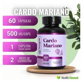 Cardo Mariano 60 Cpsulas 500mg  Suplemento Natural Apoyo Heptico Desintoxicacin  Silimarina  Milk Thystle  Momosie                                    