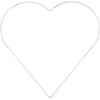 Glorex Metal Heart 28 cm, White