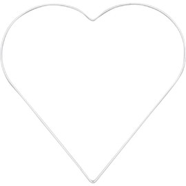 Glorex Metal Heart 28 cm, White