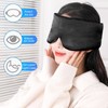 LUPATDY 100% Mulberry Silk Sleeping Mask with Adjustable Headband, Large