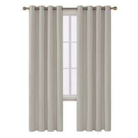 Deconovo Window Panels Thermal Insulated Blackout Curtain for Living Room, 52 x 95 in, Light Beige