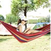 Single/Double Person Rainbow Cotton Fabric Canvas Travel Hammocks 500lbs Ultralight