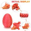 4PCS Mini 3D Printed Dragon Eggs with Dragon Inside, Surprise