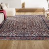 JONATHAN Y WSH104C-5 Kemer All-Over Machine-Washable Beige/Red/Blue 5 ft. x 8 ft. Area Rug, Easy to Clean, Non-Shedding for Home, Kitchen, Living Room, Bedroom, Dining Room