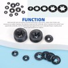 Glarks 326pcs 65Mn-Steel Internal Tooth Star Lock Washers Assortment Kit