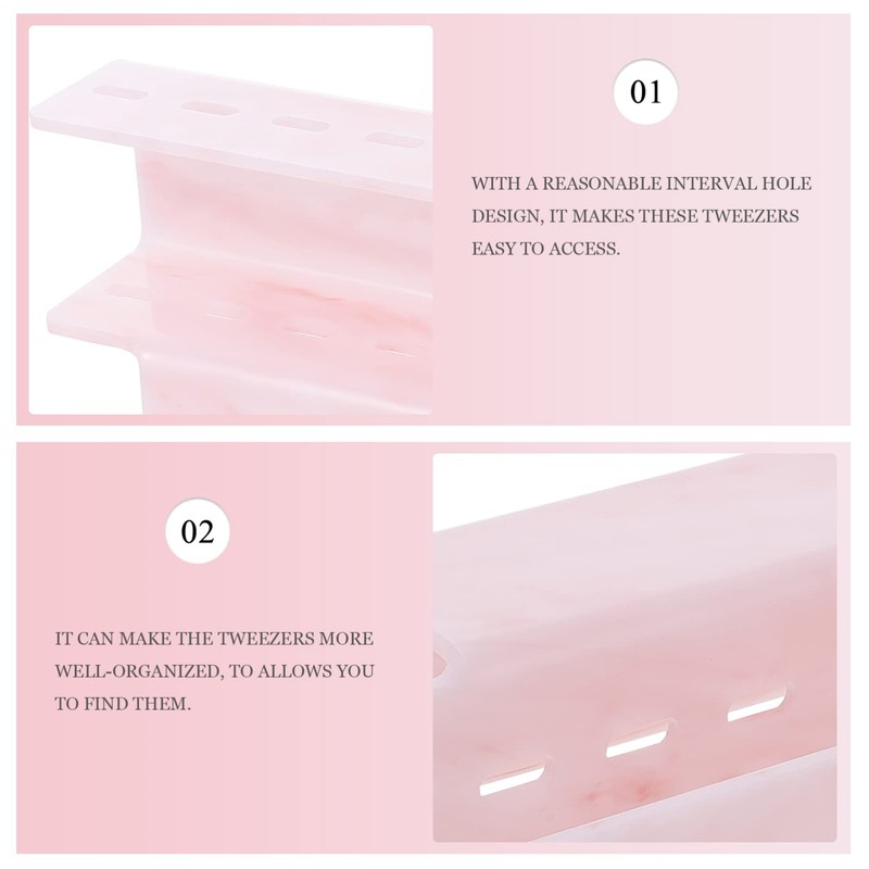 Beavorty Acrylic Makeup Organizers and Storage for Tweezers Lash Tweezers